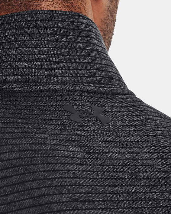 Herenshirt UA Storm SweaterFleece met korte rits, Black, pdpMainDesktop image number 3